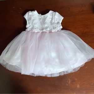 Pippa & Julie Pink Tulle Party Dress 12M Baby Girl Special Occasion Outfit